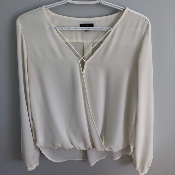 NWOT Chiffon Blouse/Work Top with Neck Detailing - Picture 1 of 4